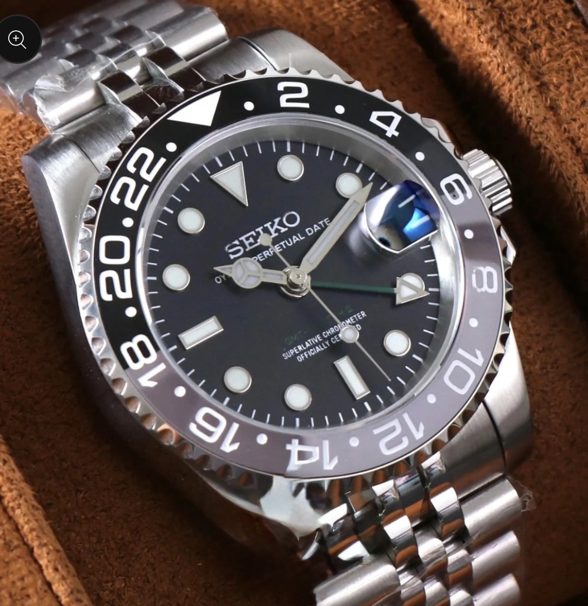 IMG_0992 Seiko Mod GMT Master II “Bruce Wayne"