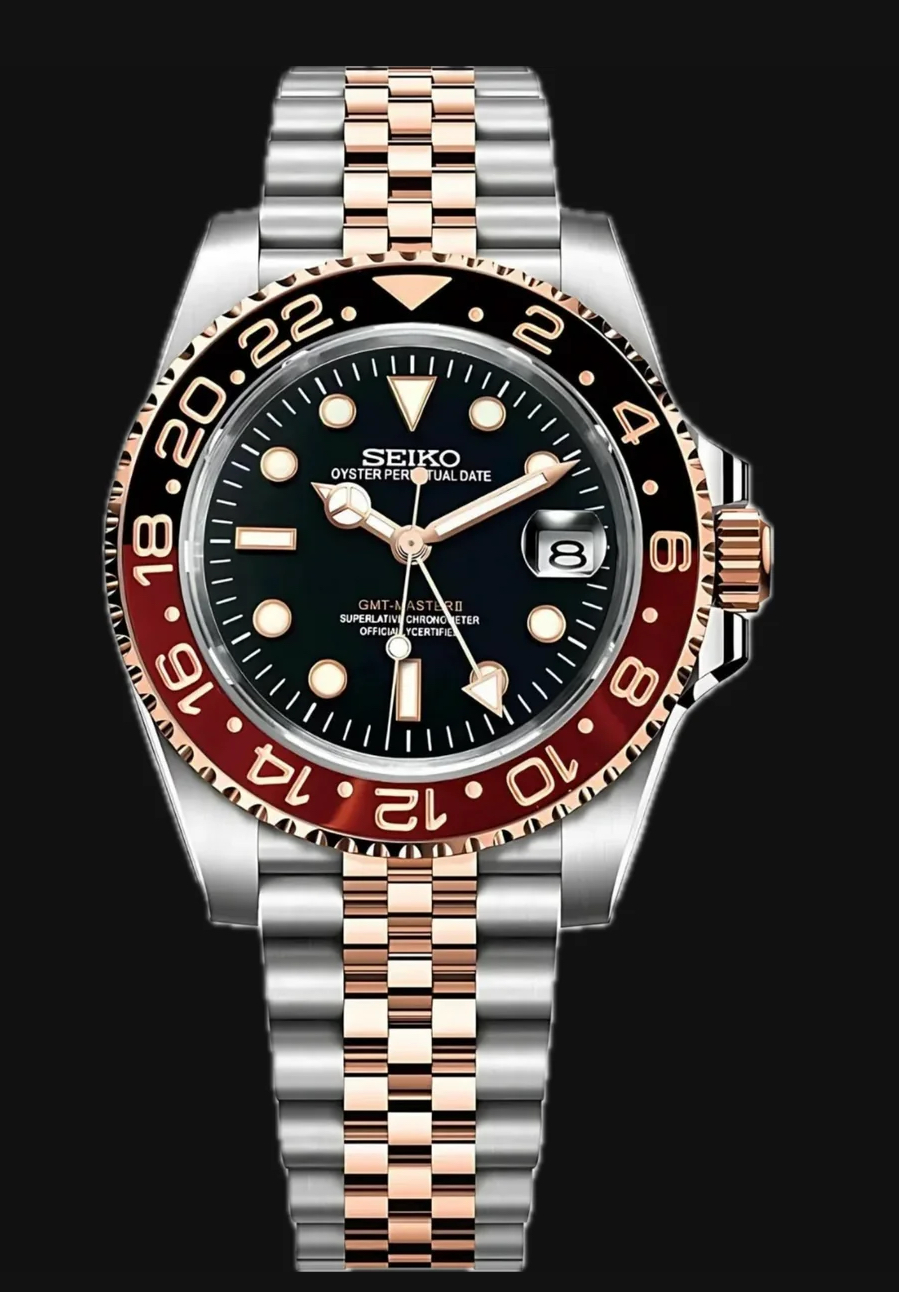 IMG_1193 Seiko Mod GMT Master II “Root Beer"