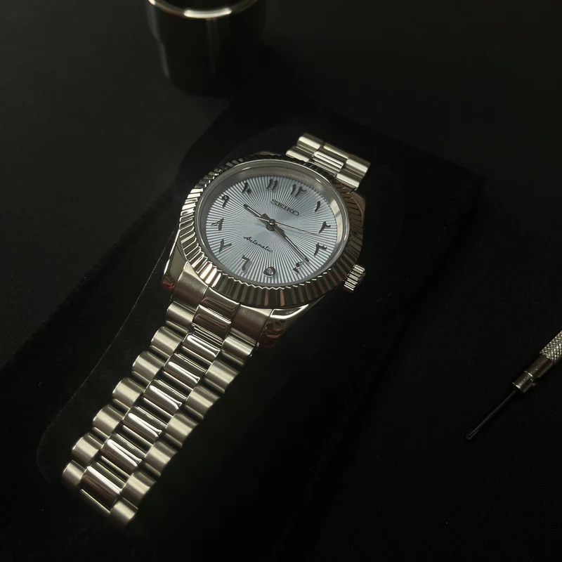 seiko-datejust-arabic-dial-light-blue-565 Seiko Datejust Arabic Dial Light Blue